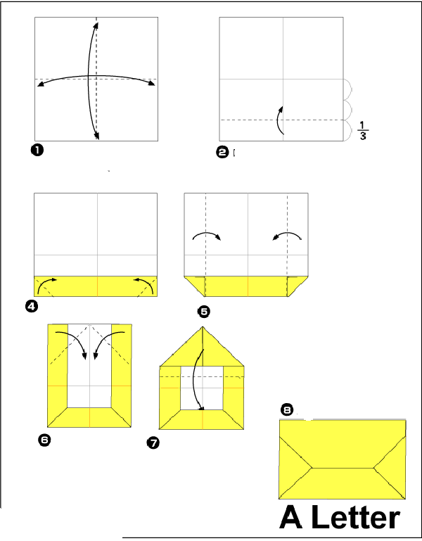 Как сделать конверт из бумаги А4. Вариант 1